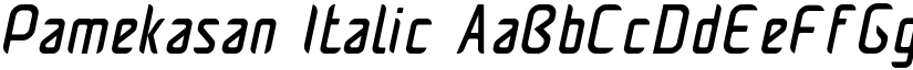 Pamekasan Italic font