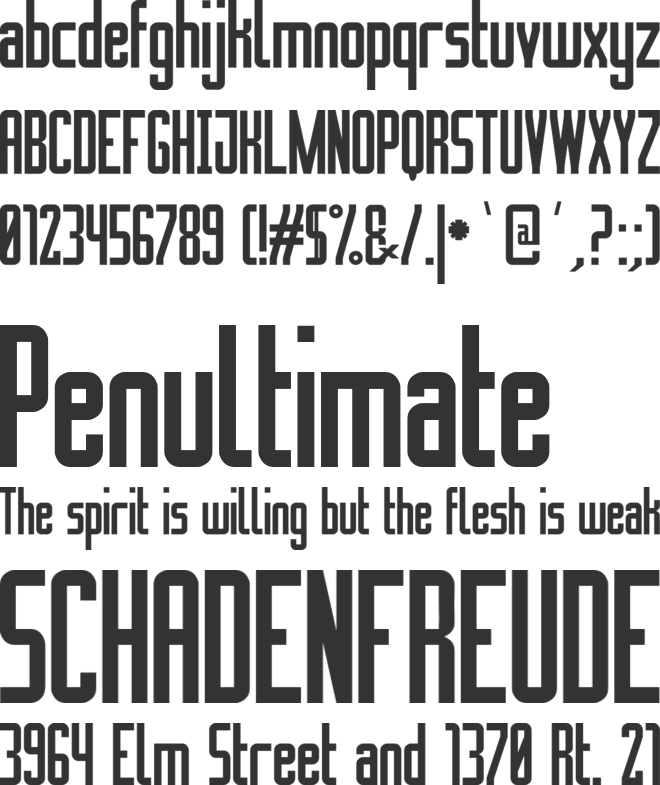 Novation Box St font preview