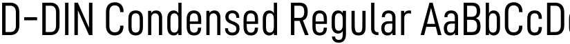 D-DIN Condensed Regular font