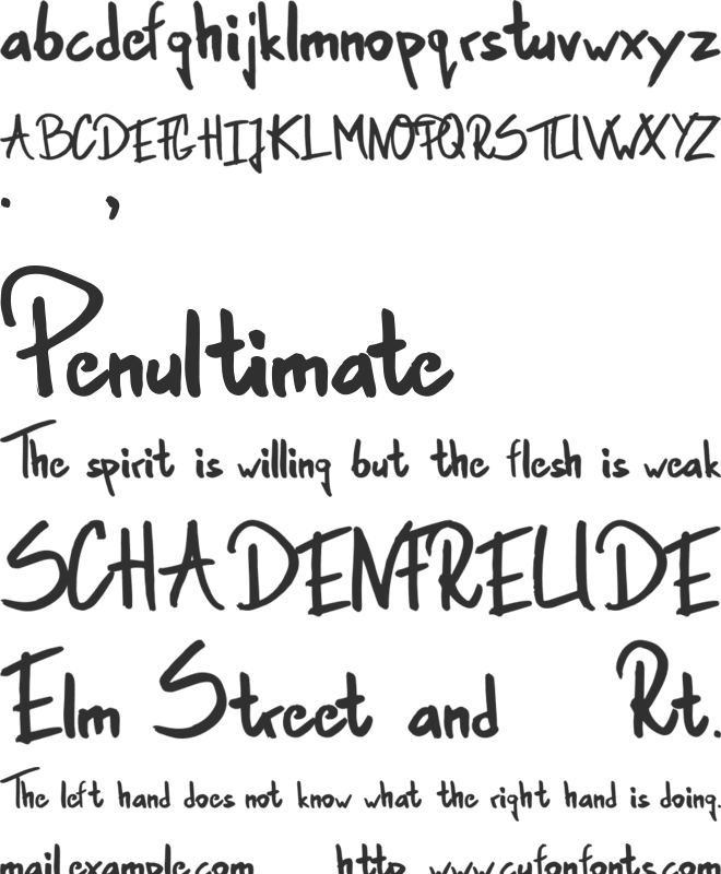 Gambler in Town font preview
