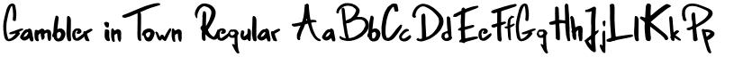 Gambler in Town Regular font