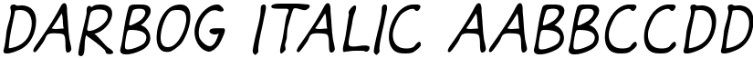 Darbog Italic font