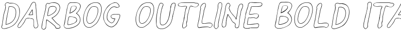 Darbog outline Bold Italic font