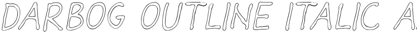 Darbog outline Italic font