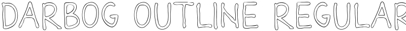 Darbog outline Regular font