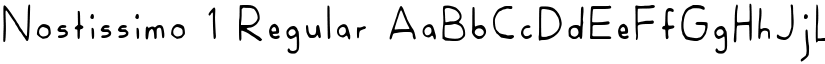 Nostissimo 1 font download