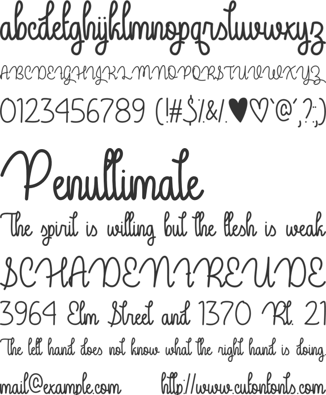 Guys My Age font preview