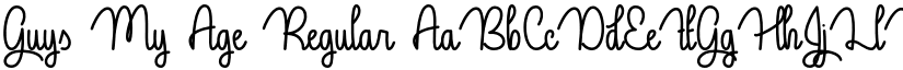 Guys My Age Regular font