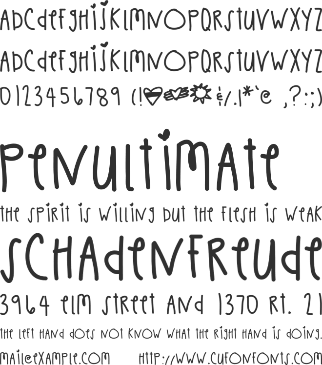 ChaisHand font preview