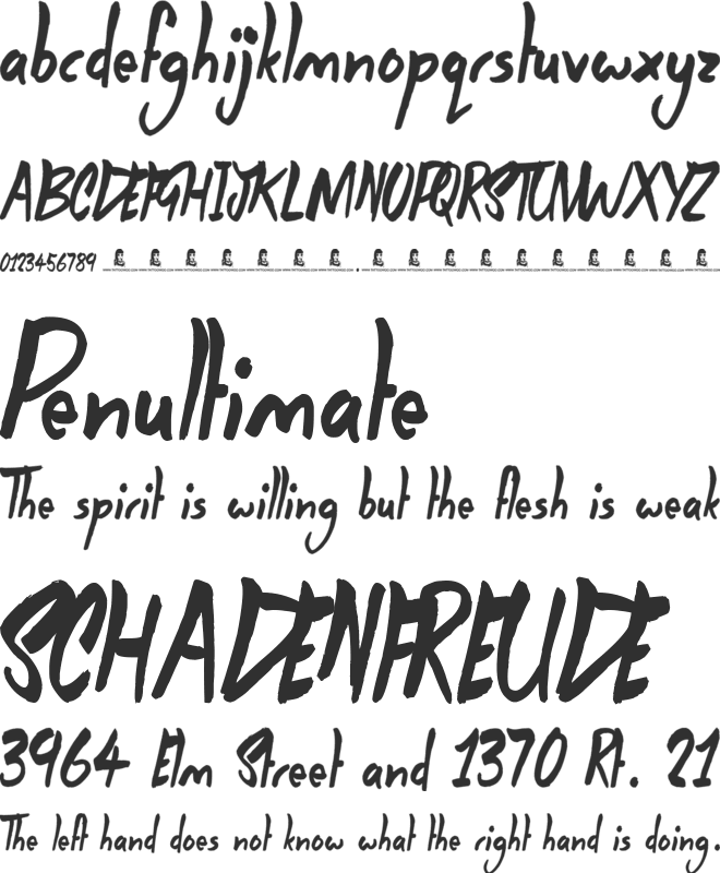 Darkside of the Mourning font preview