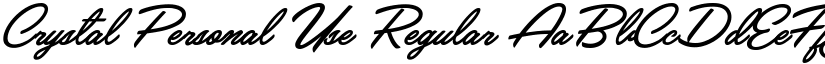 Crystal Personal Use Regular font