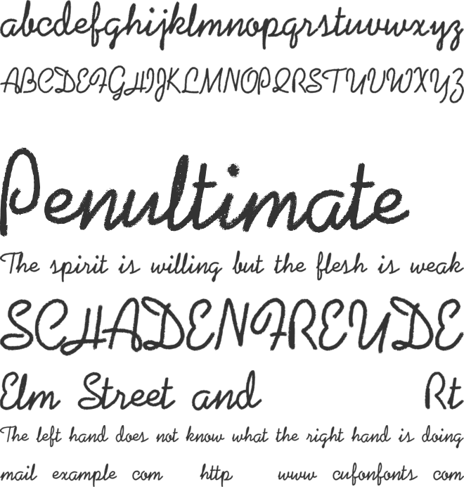 Coalpen font preview