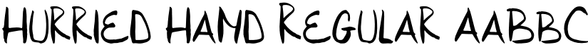 Hurried Hand Regular font