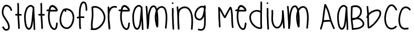 StateOfDreaming Medium font