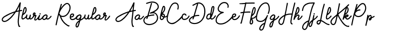 Aluria Regular font