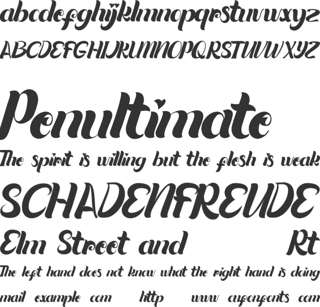 Quintuples font preview
