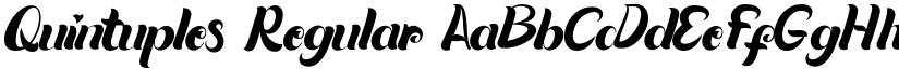 Quintuples Regular font