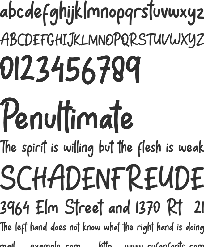 Septy Notes font preview