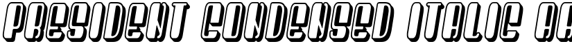 President Condensed Italic font