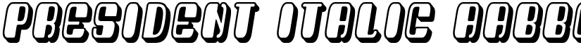 President Italic font