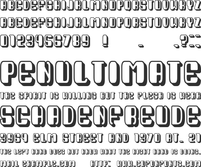 President font preview