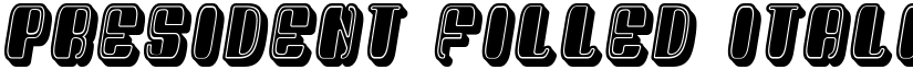 President Filled Italic font