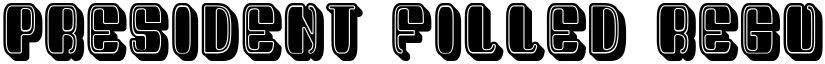 President Filled Regular font