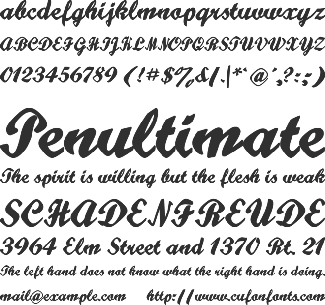 Hatteries font preview