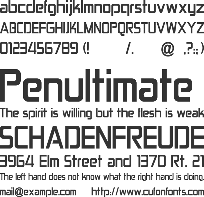 Conviction font preview