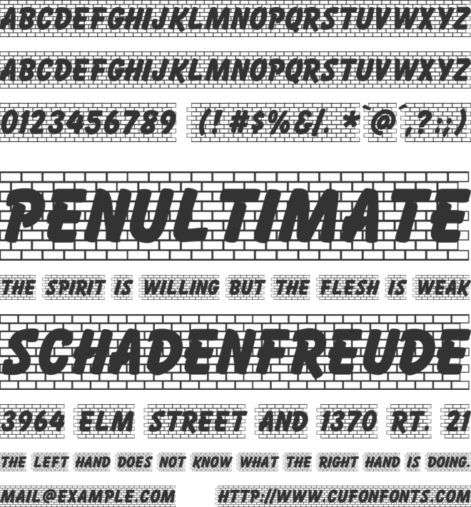 Brickletter font preview