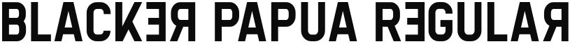 Blacker Papua Regular font