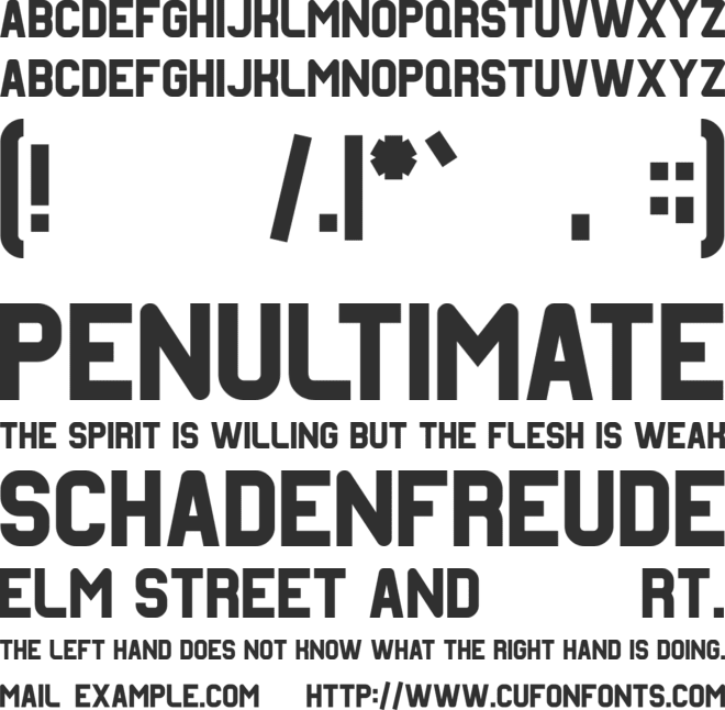 Revalate font preview