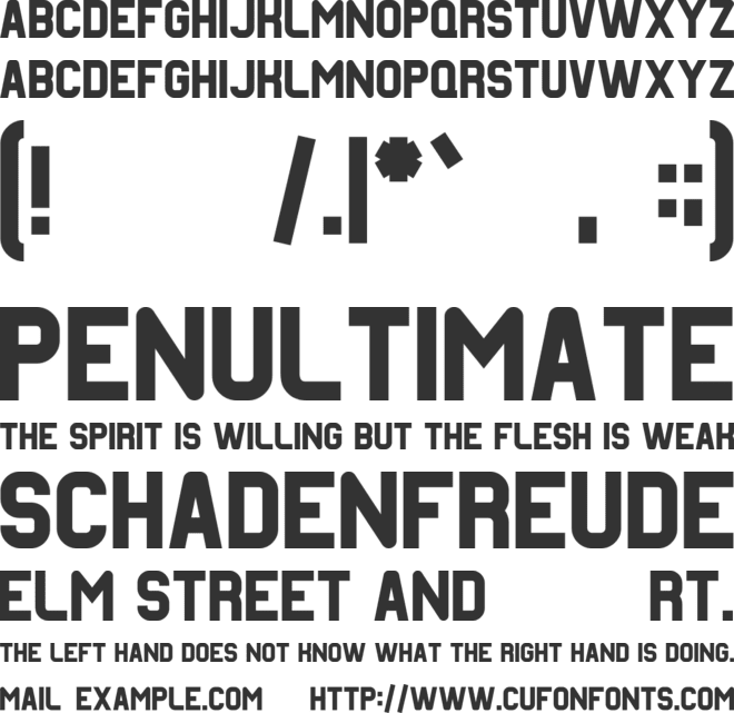 Revalate font preview