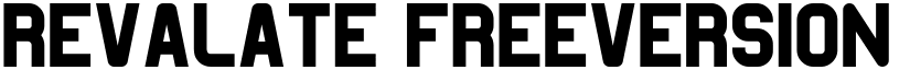 Revalate FreeVersion font