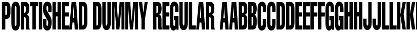 Portishead Dummy Regular font