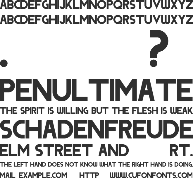 DODGE font preview