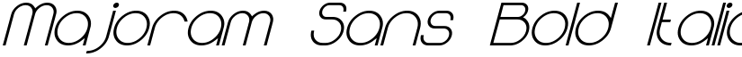 Majoram Sans Bold Italic font