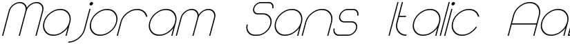Majoram Sans Italic font