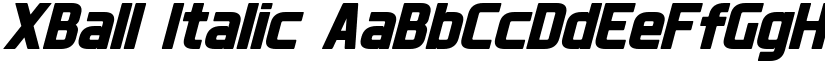 XBall Italic font