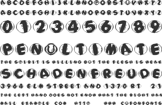 Woodcutted Caps font preview