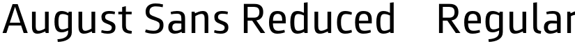 August Sans Reduced 55 Regular font