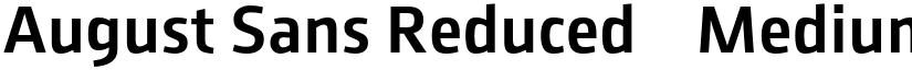 August Sans Reduced 65 Medium font