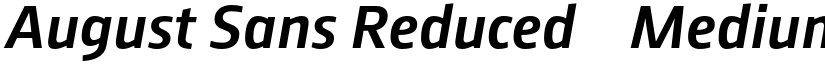 August Sans Reduced 66 Medium Italic font