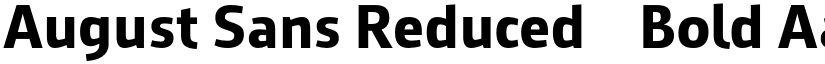 August Sans Reduced 75 Bold font