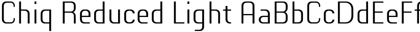 Chiq Reduced Light font