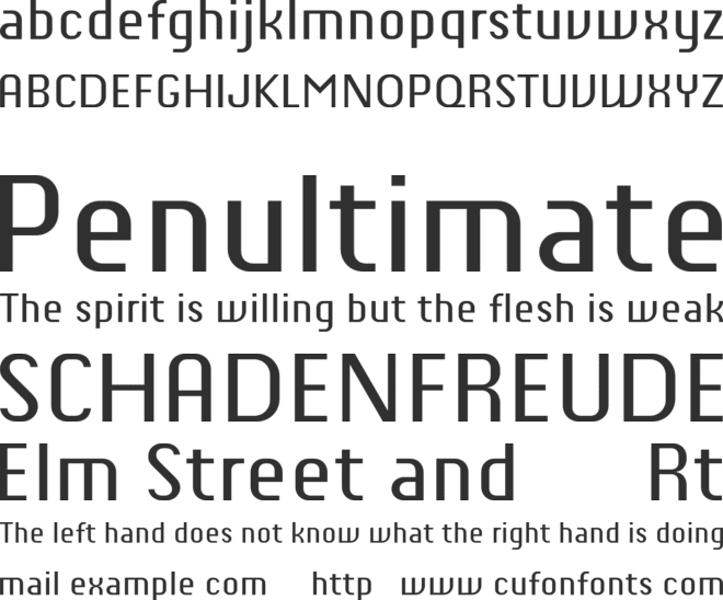 Chiq Reduced font preview