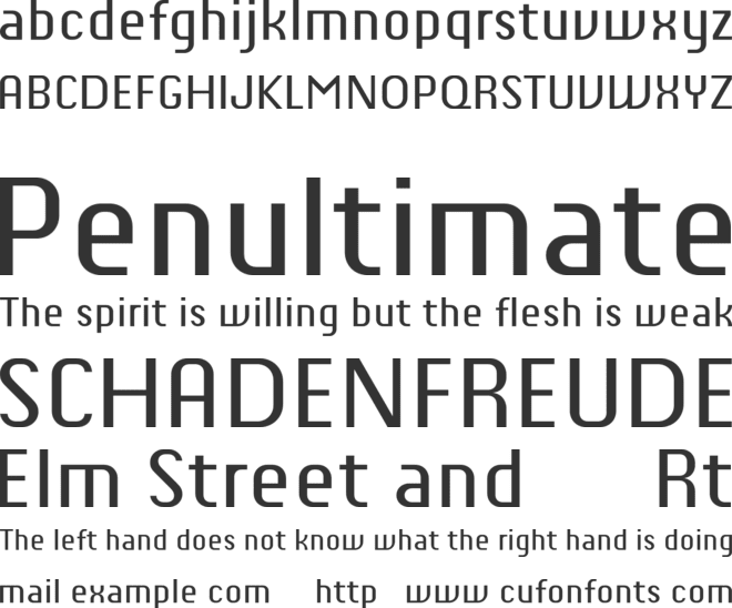 Chiq Reduced font preview
