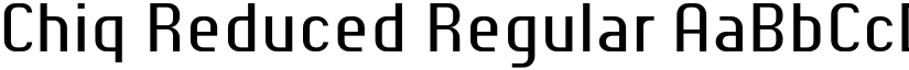 Chiq Reduced Regular font