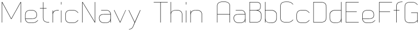 MetricNavy Thin font
