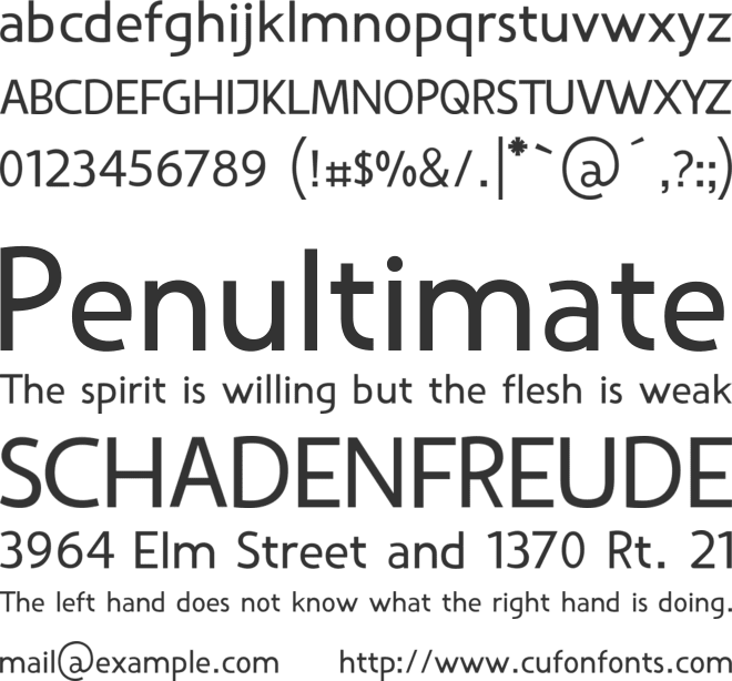 Vanlose BookType font preview